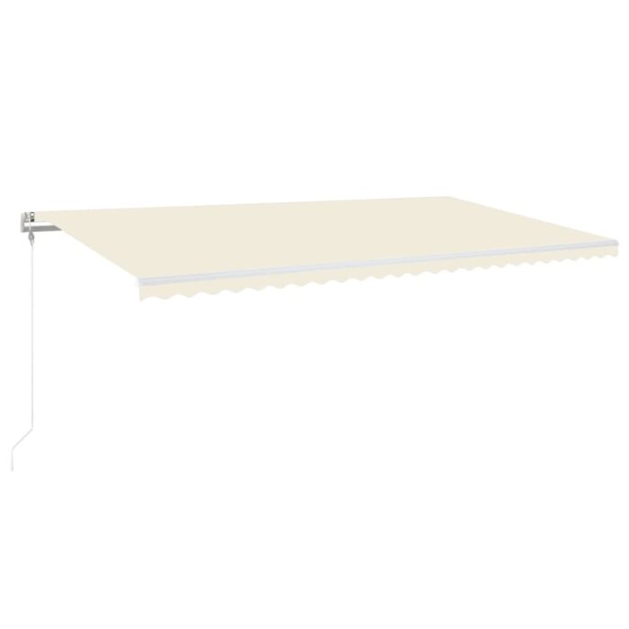 Τέντα Αυτόματη με LED & Αισθητήρα Ανέμου Κρεμ 600x350 εκ. - Image 2