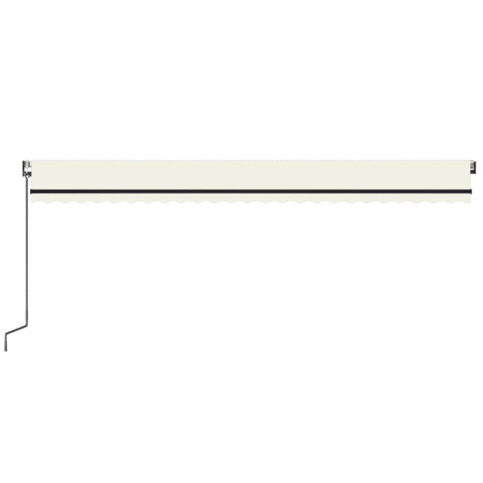 Τέντα Αυτόματη με LED & Αισθητήρα Ανέμου Κρεμ 600x350 εκ. - Image 4