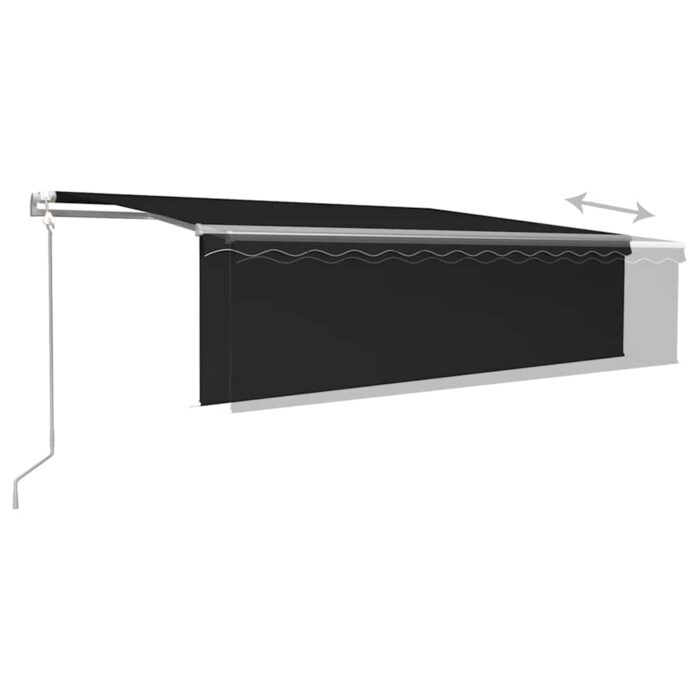 Τέντα Αυτόματη με Σκίαστρο/LED/Αισθητήρα Ανέμου Ανθρακί 5x3 μ. - Image 4
