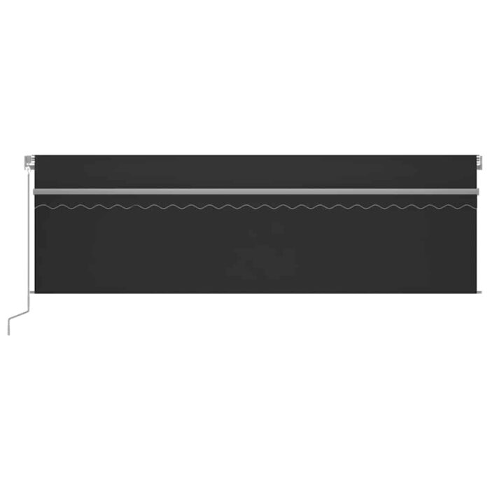 Τέντα Συρόμενη Χειροκίνητη με Σκίαστρο Ανθρακί 5 x 3 μ. - Image 3