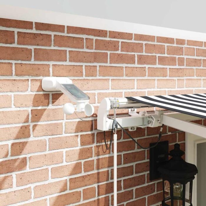 Τέντα Πτυσσόμενη Αυτόματη με LED Ανθρακί / Λευκή 500x300 εκ. - Image 4
