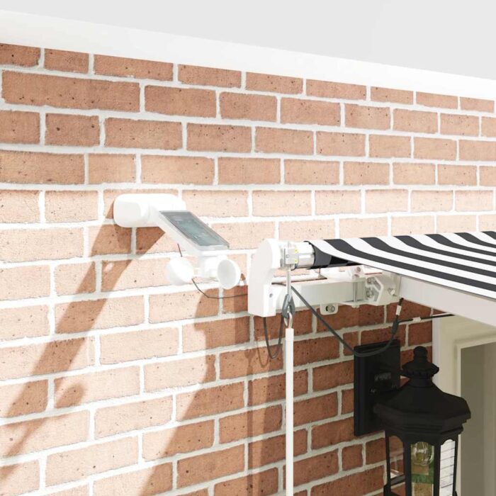 Τέντα Πτυσσόμενη Αυτόματη με LED Ανθρακί / Λευκή 600x300 εκ. - Image 4