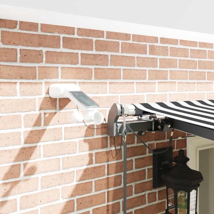 Τέντα Πτυσσόμενη Αυτόματη με LED Ανθρακί / Λευκή 600x300 εκ. - Image 4