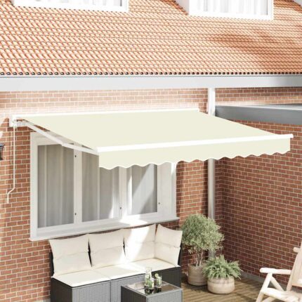 vidaXL Σκηνίτσα Αναδιπλούμενη Κρεμ 250 x 200 cm Πολυέστερ και Μέταλλο