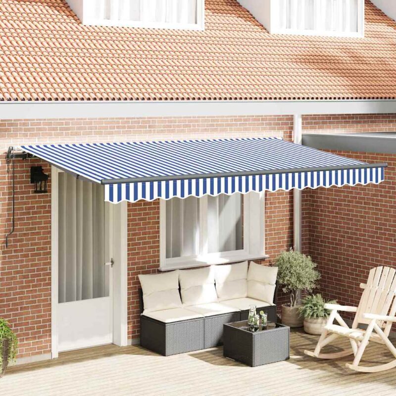 vidaXL Σκηνίτσα Αναδιπλούμενη Μπλε 400 x 200 cm ύφασμα