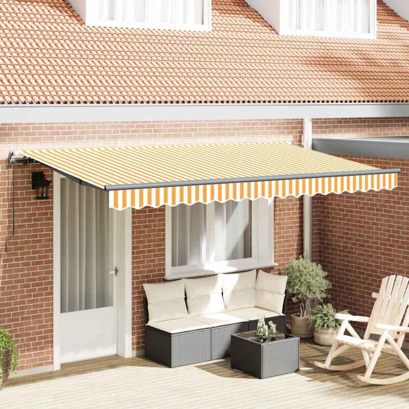 vidaXL Σκηνίτσα Αναδιπλούμενη Κίτρινο 400 x 200 cm ύφασμα