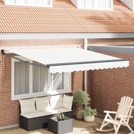 vidaXL Αντιανεμικό Λευκό 300 x 250 x 165 εκ. Πολυεστέρας