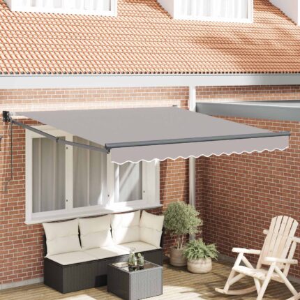 vidaXL Αντιανεμικό Ανοιχτό γκρι 300 x 250 x 165 εκ. Πολυεστέρας