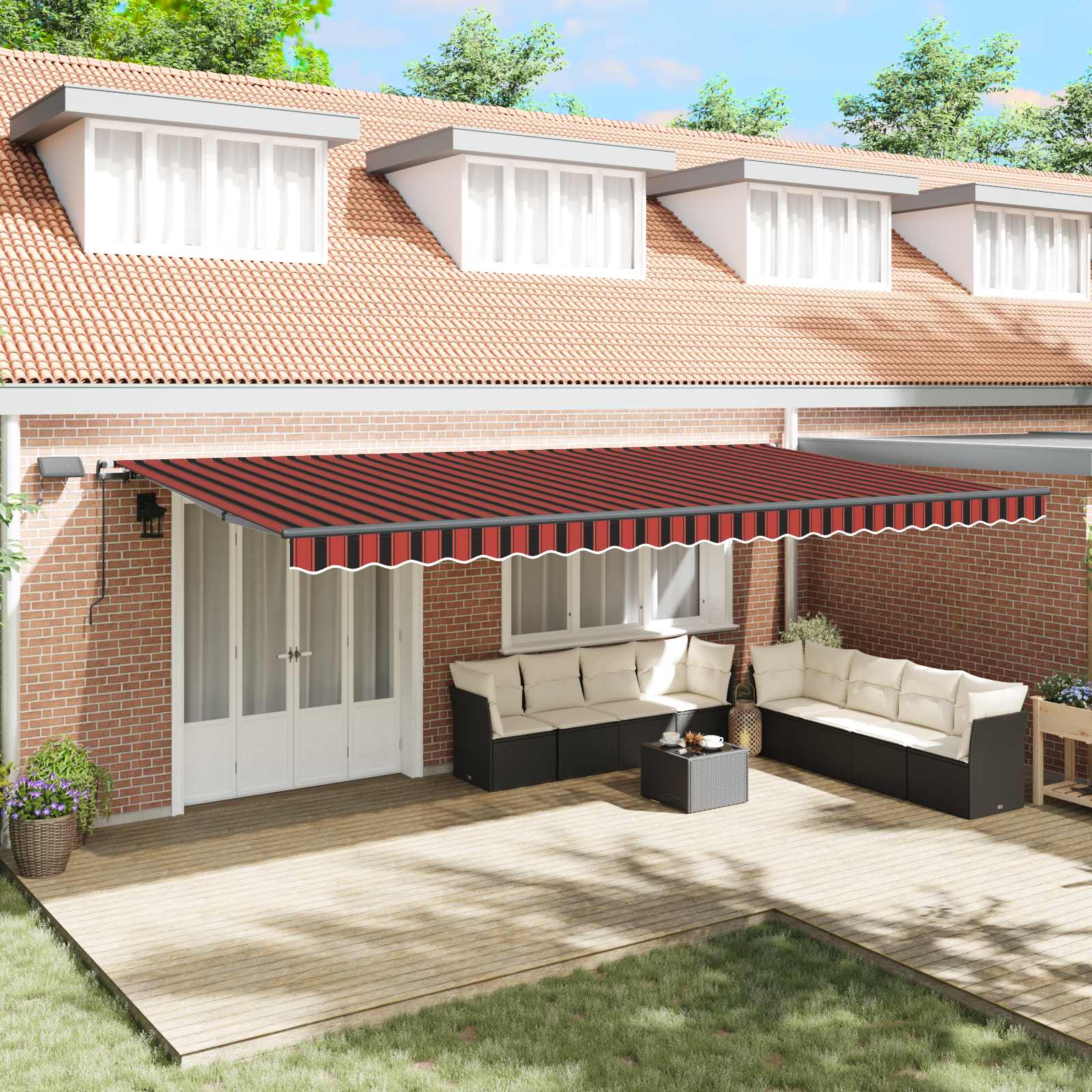vidaXL Σκηνίτσα Αναδιπλούμενη πορτοκαλί και καφέ 600 x 350 εκ ύφασμα vidaXL Σκηνίτσα Αναδιπλούμενη πορτοκαλί και καφέ 600 x 350 εκ ύφασμα