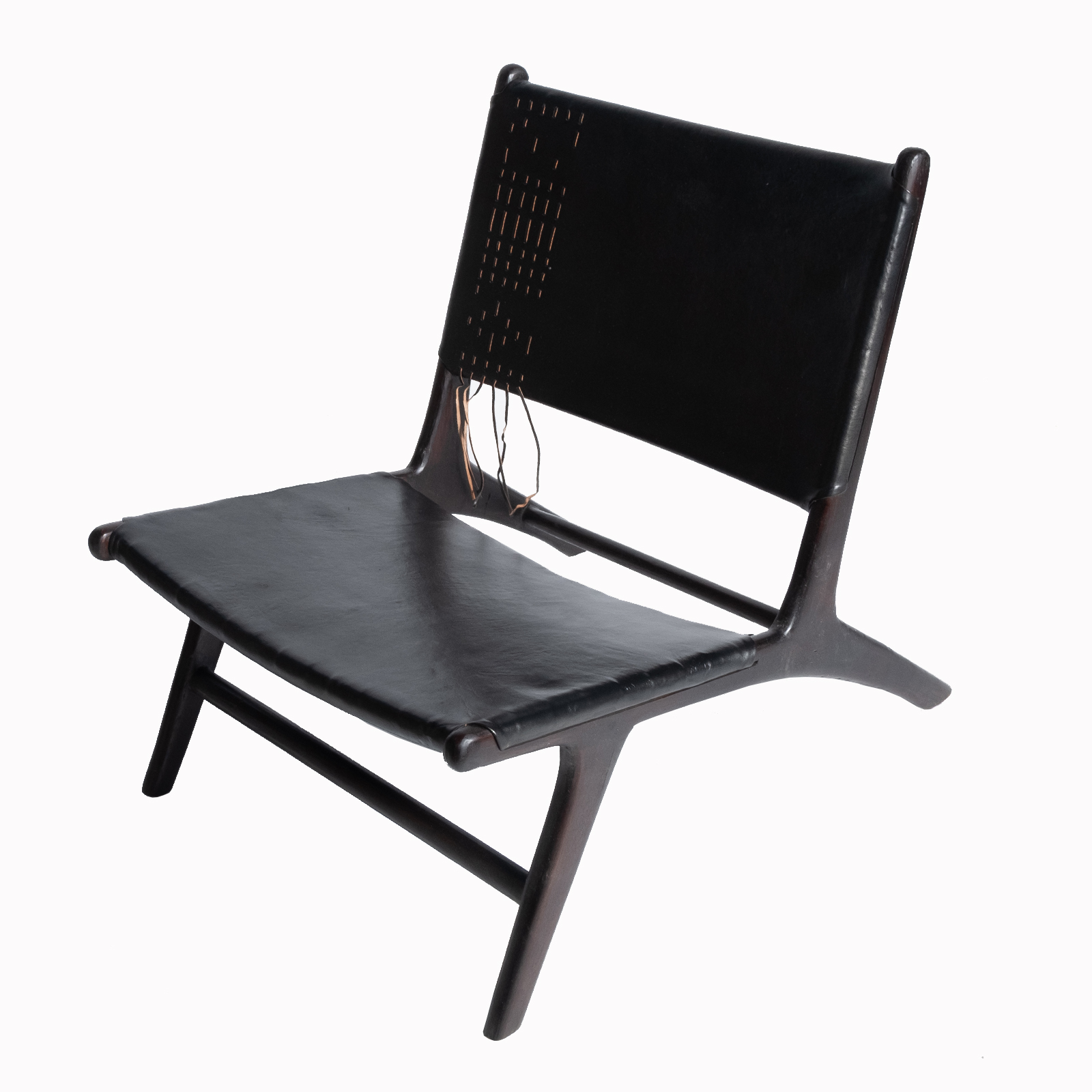 Supergreens Καρέκλα Lounge Δερμάτινη Teak Μαύρη 81x65x72 εκ. Supergreens Καρέκλα Lounge Δερμάτινη Teak Μαύρη 81x65x72 εκ.