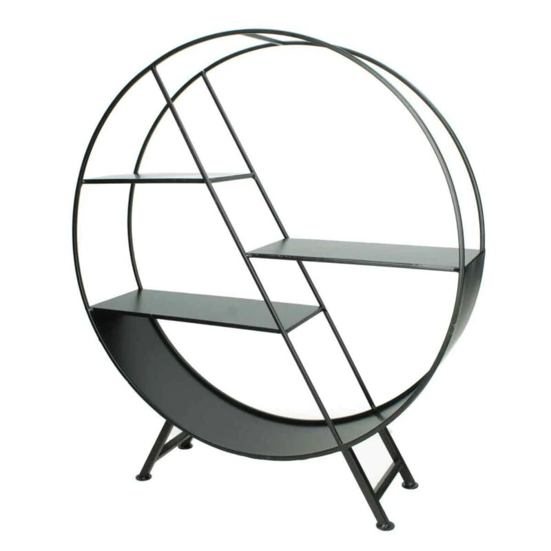 Supergreens Ραφιέρα Μεταλλική Μαύρη 50x13x56 εκ.