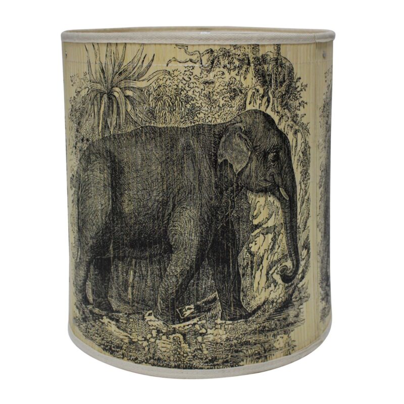 Supergreens Φωτιστικό Επιτραπέζιο Bamboo "Travelling Elephant" Εκρου 35x35x40