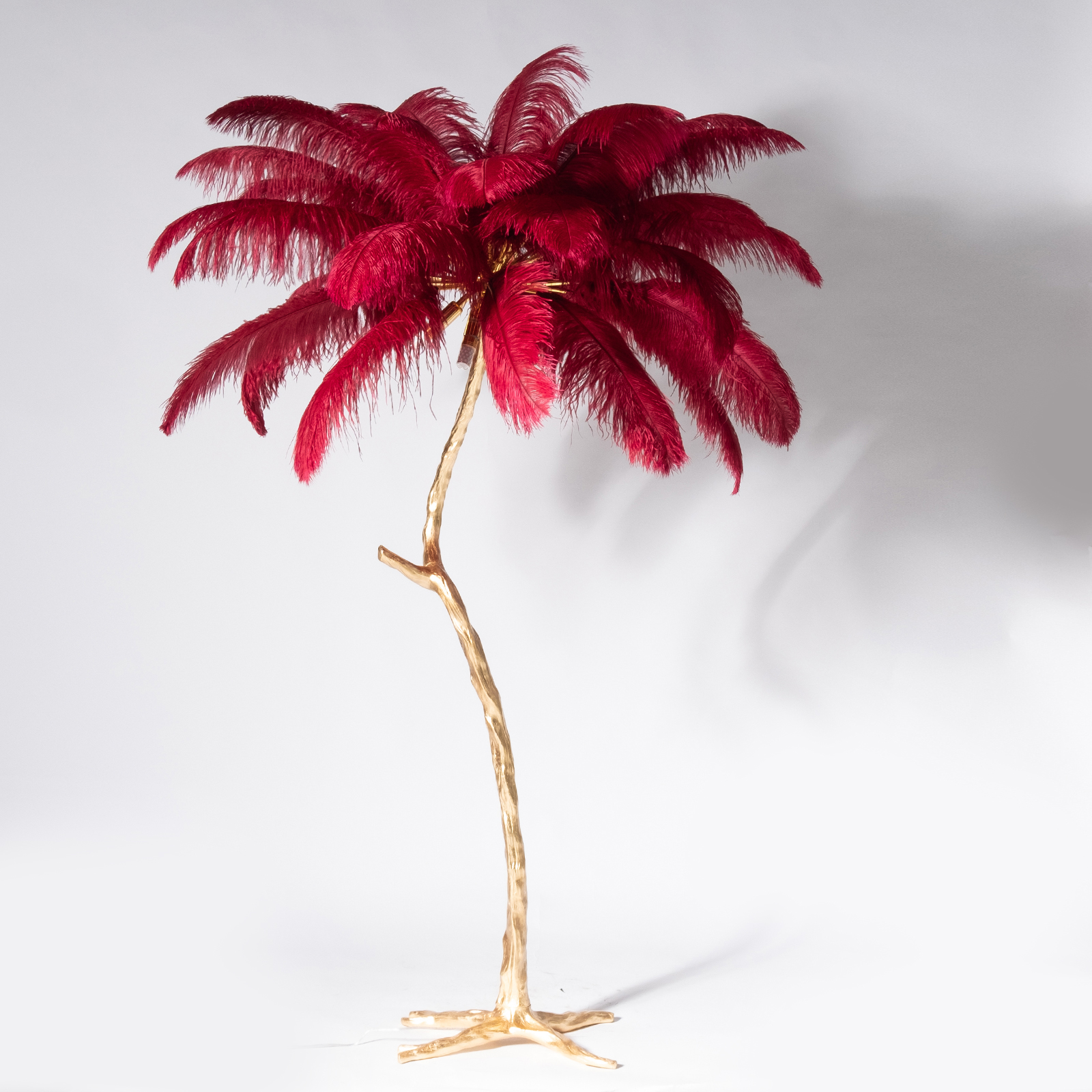 Supergreens Φωτιστικό Επιδαπέδιο ''Ostrich'' Μπορντώ/Χρυσό 170 εκ.fix Supergreens Φωτιστικό Επιδαπέδιο ''Ostrich'' Μπορντώ/Χρυσό 170 εκ.fix