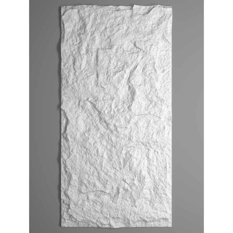 Supergreens Τεχνητός Τοίχος PU Stone "Obsidian" Λευκός 120x60x3 εκ.