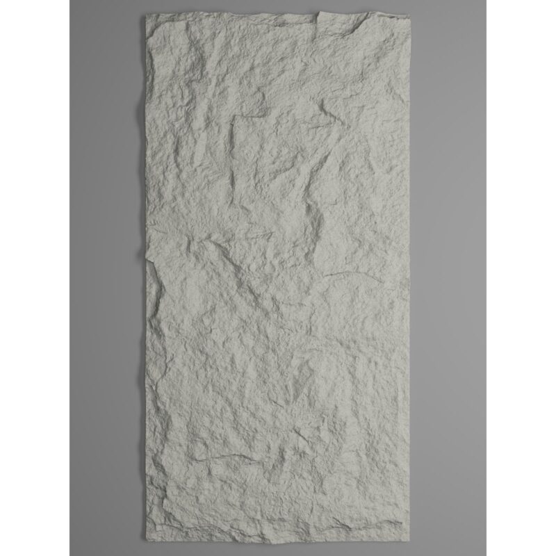 Supergreens Τεχνητός Τοίχος PU Stone "Obsidian" Γκρί 120x60x3 εκ.
