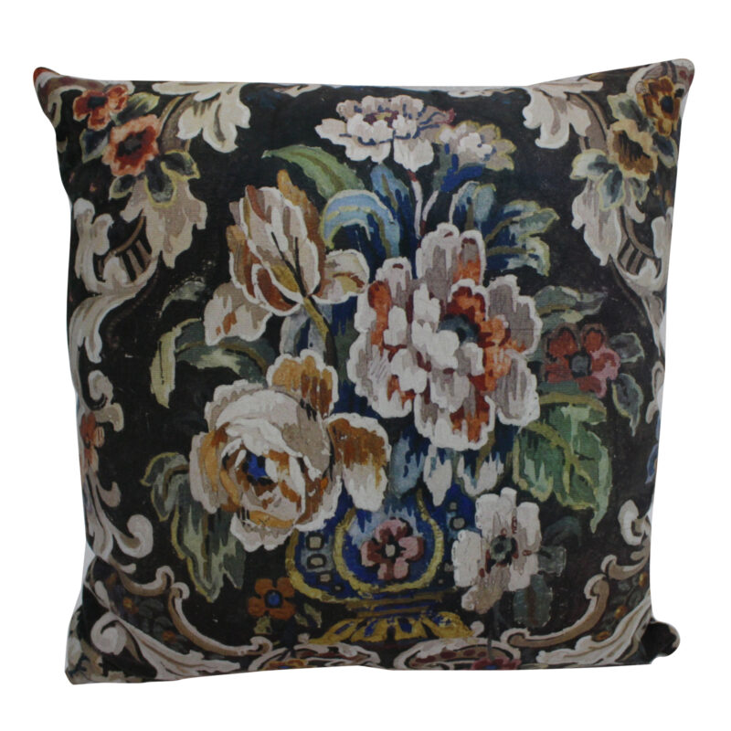 Supergreens Διακοσμητικό Μαξιλάρι Βελούδινο Black Floral Πολύχρωμο 45x45 εκ.