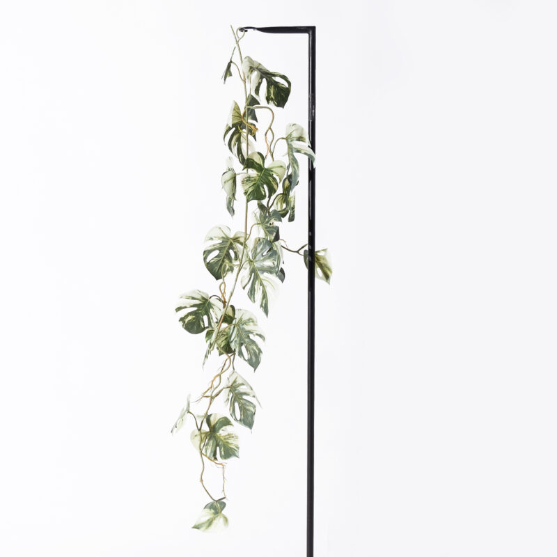 Supergreens Τεχνητή Γιρλάντα Μονστέρα Albo Variegata Πράσινη 120 εκ.