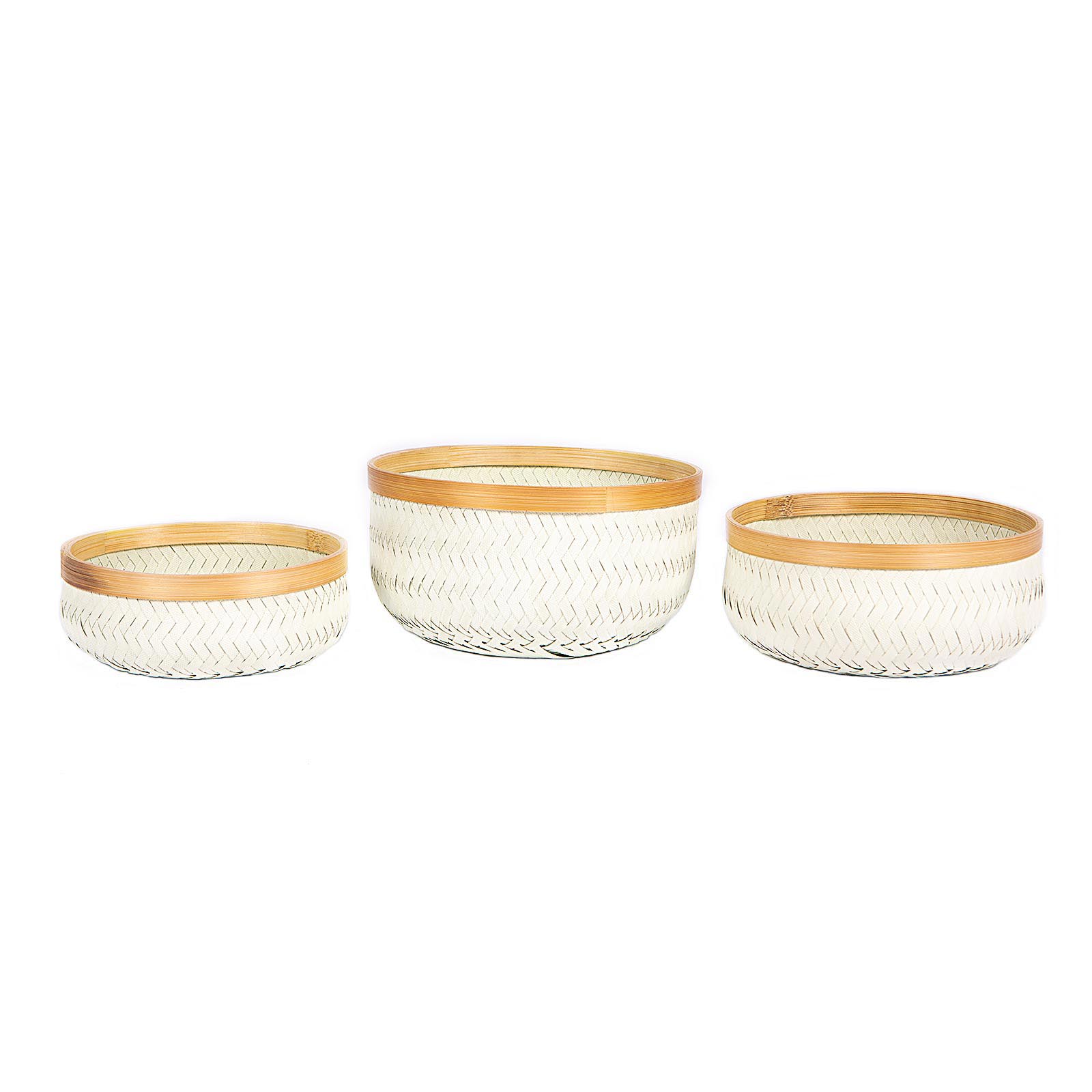 Supergreens Καλάθι Ρατάν Set/3 Λευκό 28x28x13 εκ. Supergreens Καλάθι Ρατάν Set/3 Λευκό 28x28x13 εκ.