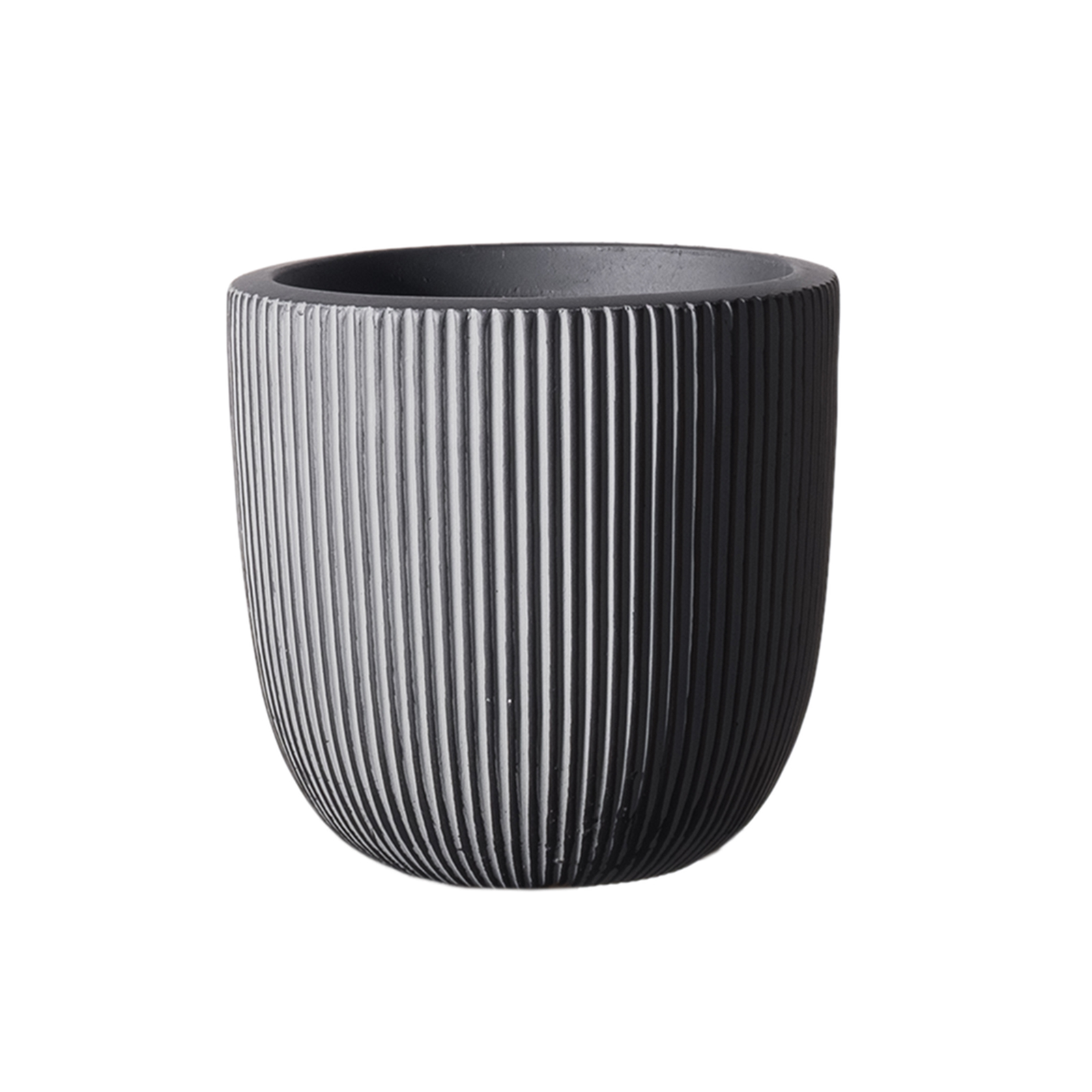Supergreens Γλάστρα Πήλινη Στρογγυλή ''Stripe'' Γκρι XL 44x44x36 Supergreens Γλάστρα Πήλινη Στρογγυλή ''Stripe'' Γκρι XL 44x44x36