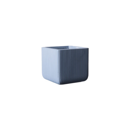 Supergreens Γλάστρα Πήλινη Τετράγωνη ''Stripe'' Μπλε S 24x24x23 εκ.