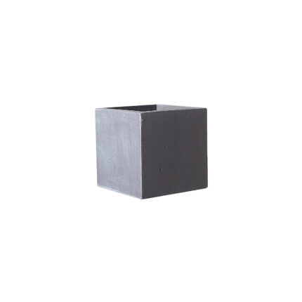 Supergreens Γλάστρα Πήλινη Τετράγωνη "Rocky" Γκρι S 23x23x23 εκ.