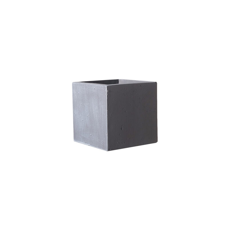 Supergreens Γλάστρα Πήλινη Τετράγωνη "Rocky" Γκρι S 23x23x23 εκ.