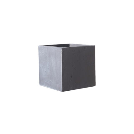 Supergreens Γλάστρα Πήλινη Τετράγωνη "Rocky" Γκρι M 30x30x30 εκ.