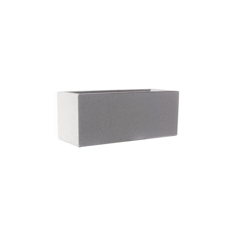 Supergreens Γλάστρα Πήλινη Ορθογώνια "Stone" Γκρι S 50x20x20 εκ.