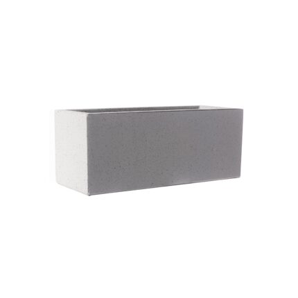 Supergreens Γλάστρα Πήλινη Ορθογώνια "Stone" Γκρι M 60x30x30 εκ.