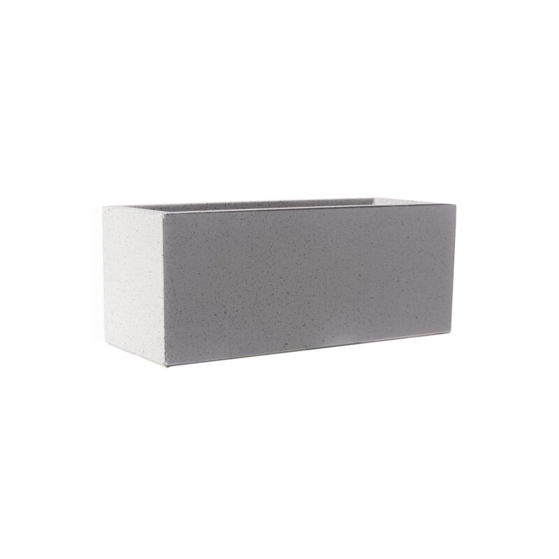 Supergreens Γλάστρα Πήλινη Ορθογώνια "Stone" Γκρι M 60x30x30 εκ.