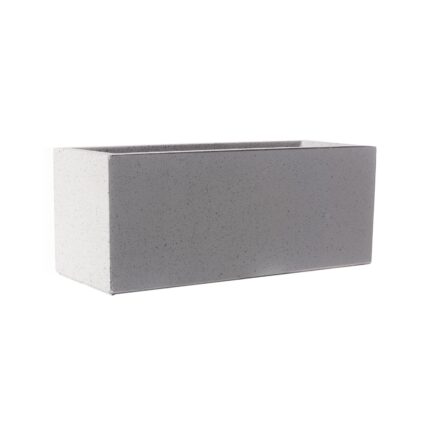 Supergreens Γλάστρα Πήλινη Ορθογώνια "Stone" Γκρι L 80x37x37 εκ.