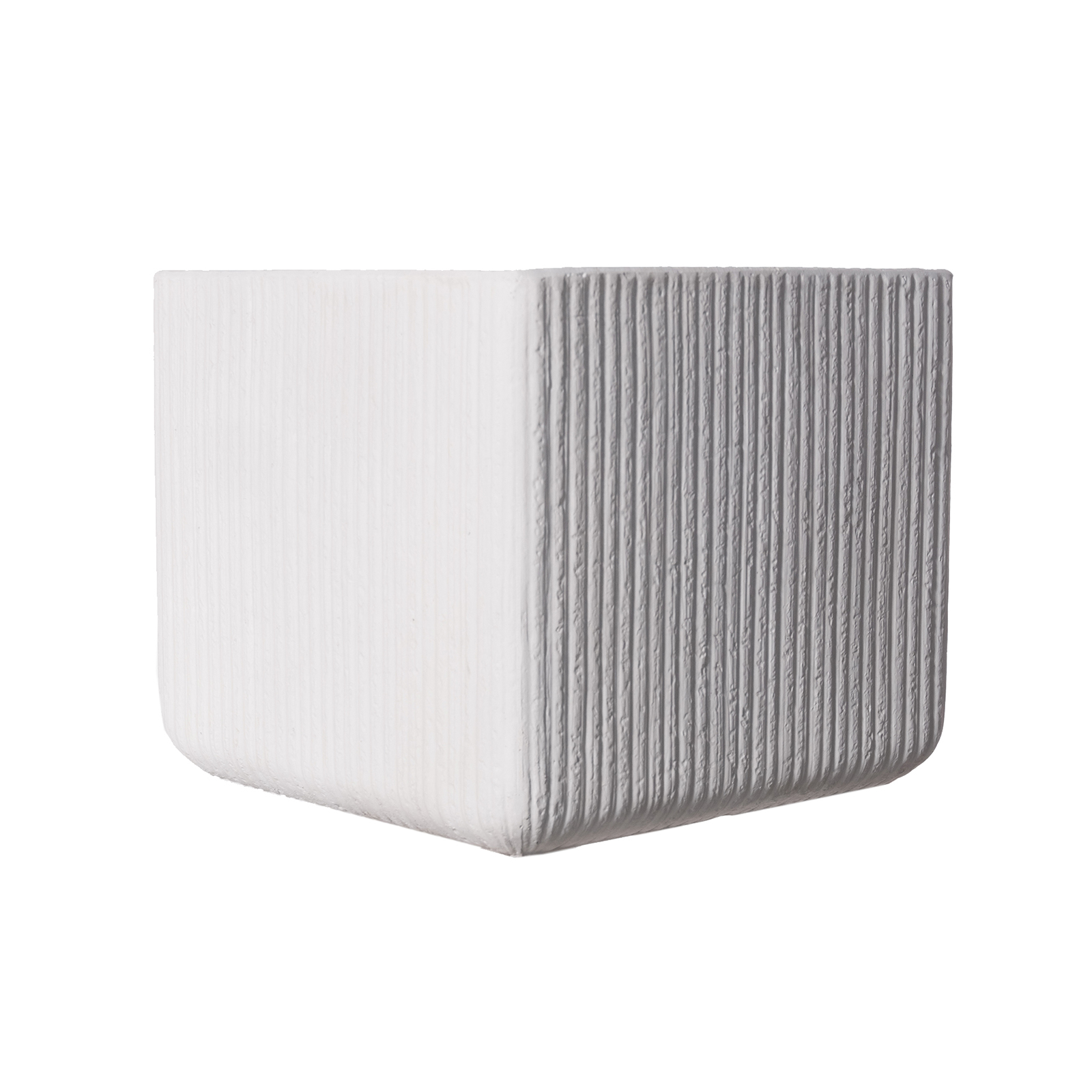 Supergreens Γλάστρα Πήλινη Τετράγωνη "Stripe" Λευκή L 37x37x32 εκ. Supergreens Γλάστρα Πήλινη Τετράγωνη "Stripe" Λευκή L 37x37x32 εκ.