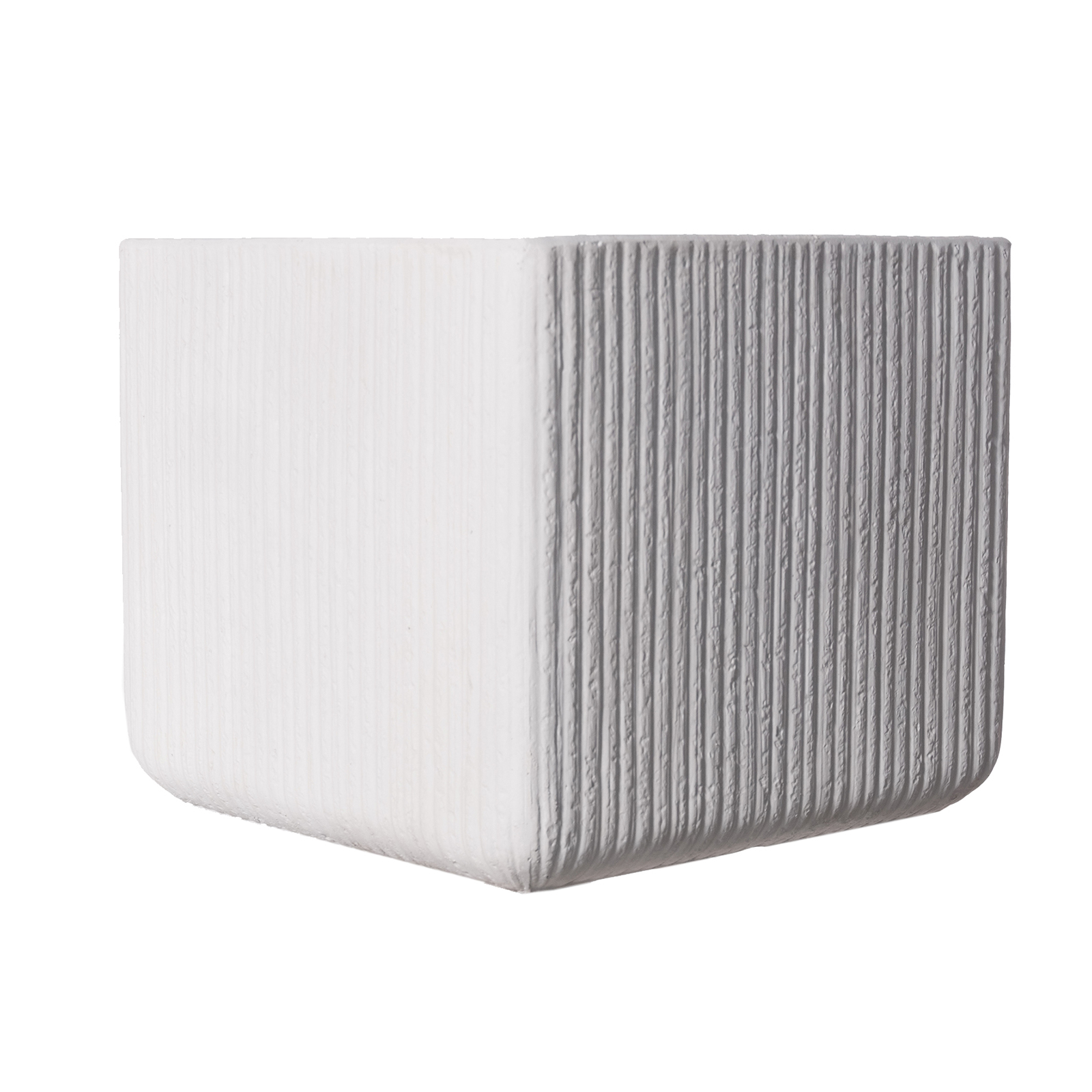Supergreens Γλάστρα Πήλινη Τετράγωνη "Stripe" Λευκή XL 44x44x38 εκ. Supergreens Γλάστρα Πήλινη Τετράγωνη "Stripe" Λευκή XL 44x44x38 εκ.