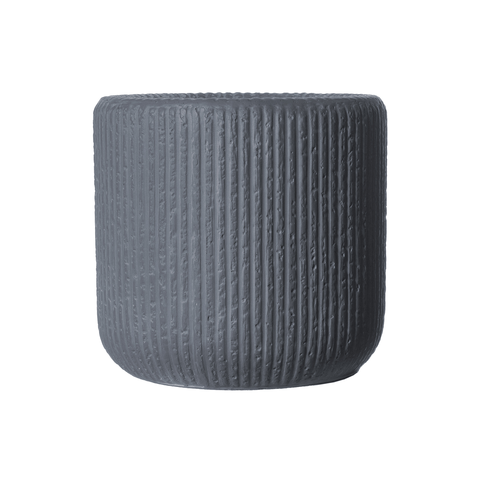 Supergreens Γλάστρα Πήλινη Στρογγυλή "Stripe" Γκρι Σκούρο M 34x34x32 εκ. Supergreens Γλάστρα Πήλινη Στρογγυλή "Stripe" Γκρι Σκούρο M 34x34x32 εκ.