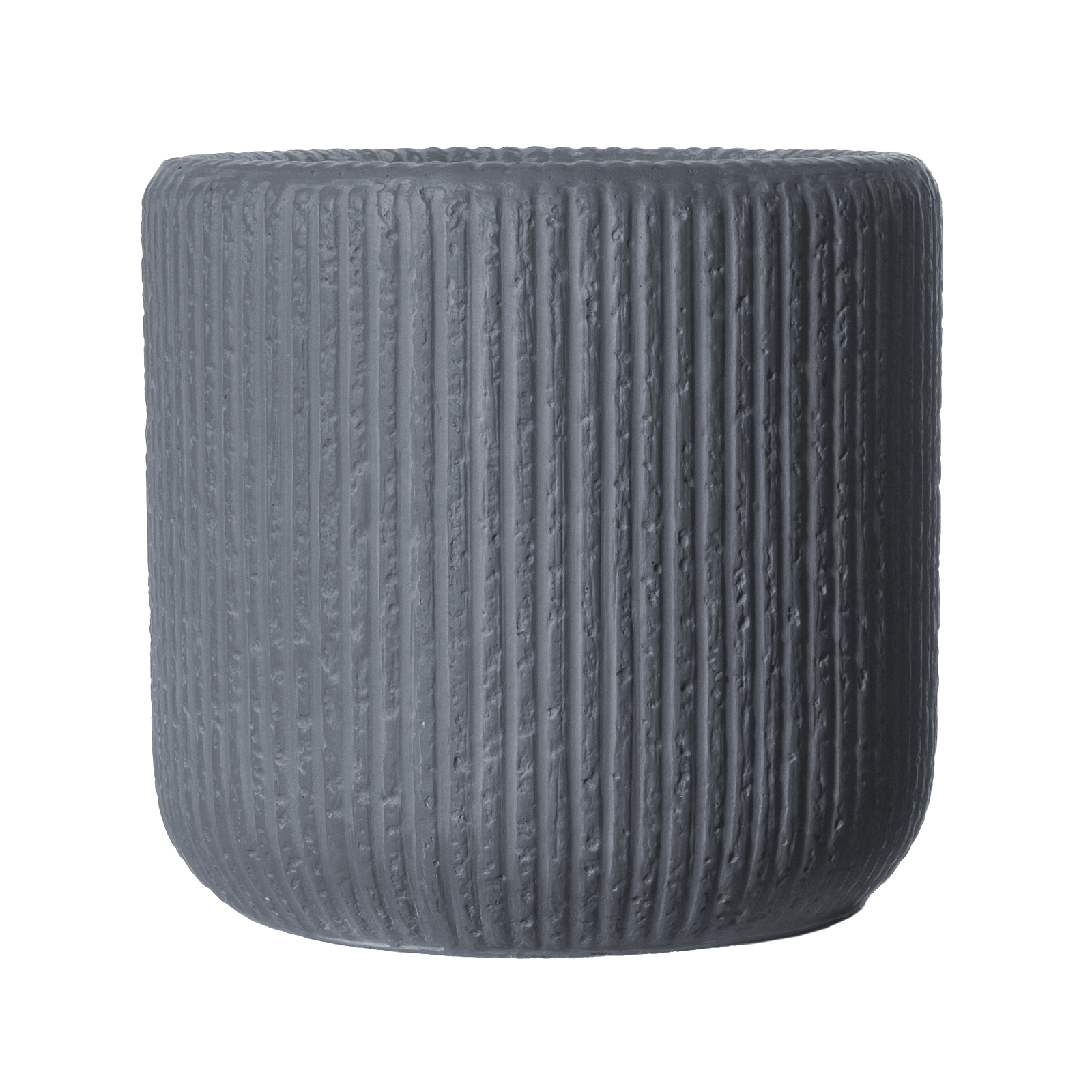 Supergreens Γλάστρα Πήλινη Στρογγυλή "Stripe" Γκρι Σκούρο L 42x42x40 εκ. Supergreens Γλάστρα Πήλινη Στρογγυλή "Stripe" Γκρι Σκούρο L 42x42x40 εκ.