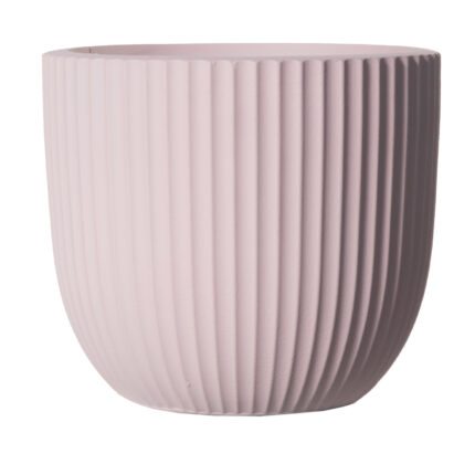 Supergreens Γλάστρα Πήλινη Στρογγυλή "Stripe" Ροζ XL 49x49x47 εκ.