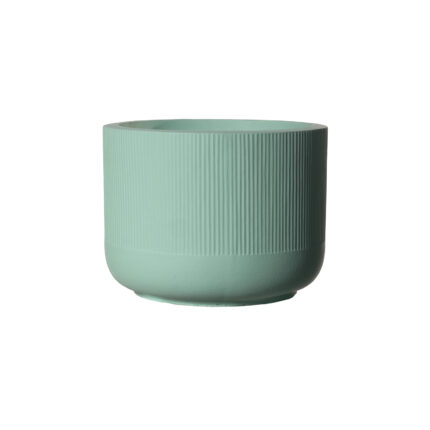 Supergreens Γλάστρα Πήλινη Οβάλ "Petal" Πράσινο Ανοιχτό M 35x35x26 εκ.