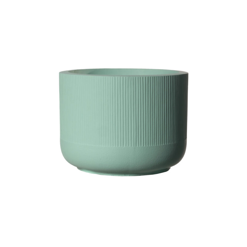 Supergreens Γλάστρα Πήλινη Οβάλ "Petal" Πράσινο Ανοιχτό M 35x35x26 εκ.