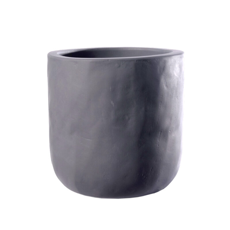 Supergreens Γλάστρα Τσιμεντένια Στρογγυλή "StoneCast" Γκρι 38x38x38 εκ.