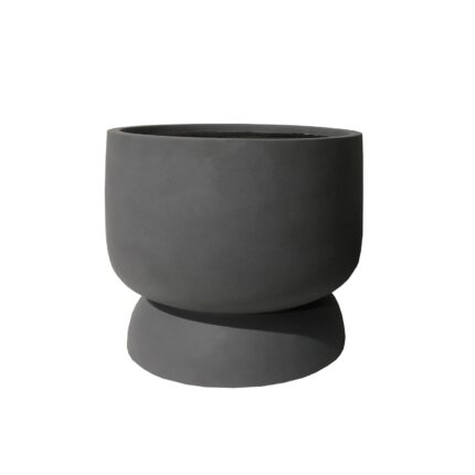 Supergreens Γλάστρα Πήλινη Κύλινδρος "Grigio" Γκρι S 30x30x28 εκ.
