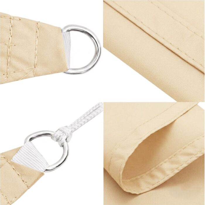 Πανί Σκίασης Oxford Αδιάβροχο Τρίγωνο 180gr/m² Εκρού 3,5x3,5x3,5m - Image 3