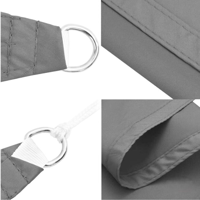 Πανί Σκίασης Oxford Αδιάβροχο Τρίγωνο 180gr/m² Γκρι 5x5x5m - Image 4