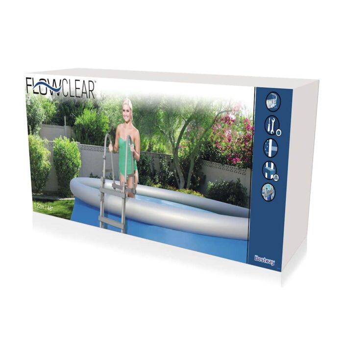 Bestway Σκάλα Πισίνας Ασφαλείας με 4 Σκαλοπάτια Flowclear 122 εκ 58331 - Image 6