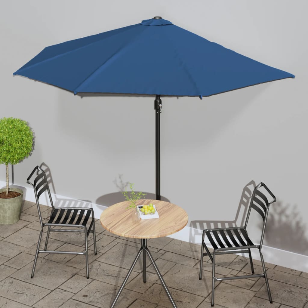 vidaXL Ομπρέλα Βεράντας Ημικυκλική Μπλε 300x155x223 εκ. Ιστός Αλουμ. vidaXL Ομπρέλα Βεράντας Ημικυκλική Μπλε 300x155x223 εκ. Ιστός Αλουμ.