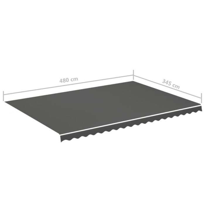 Τεντόπανο Ανταλλακτικό Ανθρακί 5 x 3,5 μ. - Image 6