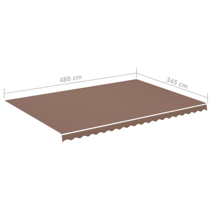Τεντόπανο Ανταλλακτικό Καφέ 5 x 3,5 μ. - Image 6