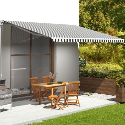 vidaXL Τεντόπανο Ανταλλακτικό Ανθρακί / Λευκό 5 x 3