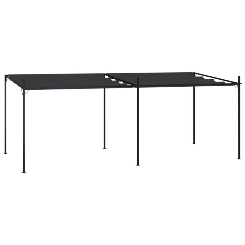 vidaXL Κιόσκι με Πτυσσόμενη Οροφή Ανθρακί 600 x 300 x 233 εκ.
