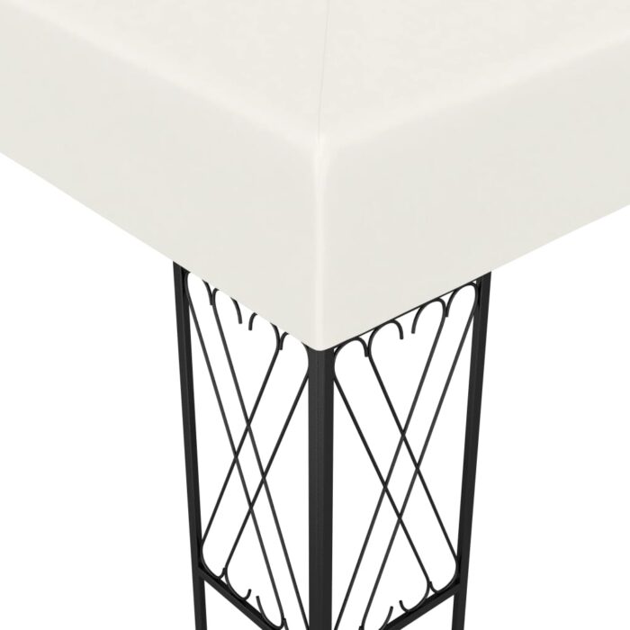 Κιόσκι με Φωτάκια LED Κρεμ 3 x 4 μ. Υφασμάτινο - Image 6