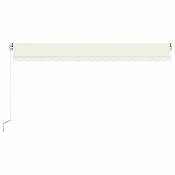 Τέντα Συρόμενη Χειροκίνητη με LED Κρεμ 500 x 300 εκ. - Image 3